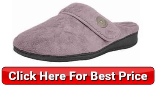 Vionic Women's Indulge Sadie Mule Orthotic Slippers with Arch Support Plantar Fasciitis.